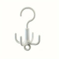 Rotating Clothes Hook Punch-Free 4-Claw Coat & Scarf Hanger Rotating Wall Hook Qme White