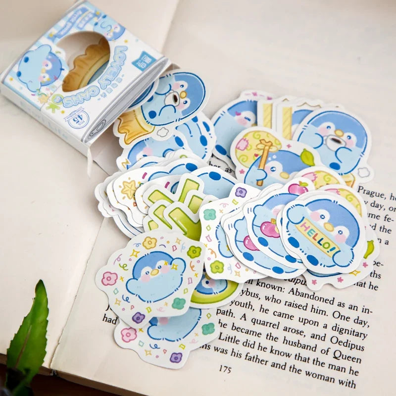 Cute Animal Stickers – Panda, Dog, Penguin & Sea Creatures Animal Sticker Pack Qme
