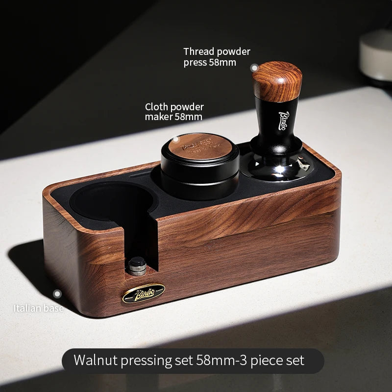Wood Coffee Tamper Station Stand 51–58mm | Barista Kit Tamper Station Stand Qst 58mm 3pcs set