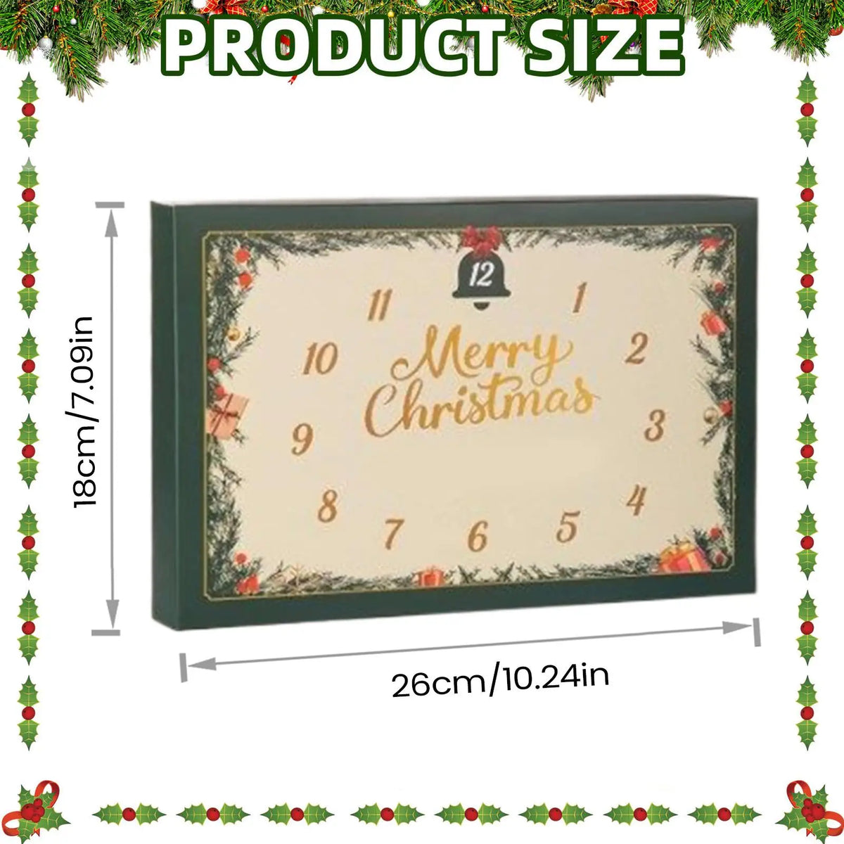 Christmas Countdown Advent Calendar – 2D Acrylic Holiday Decor Advent Calendar Qme