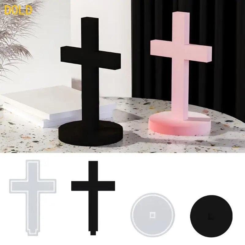 3D Cross Silicone Molds for Epoxy Resin & Plaster Ornaments Silicone Resin Mold Qme China Mainland