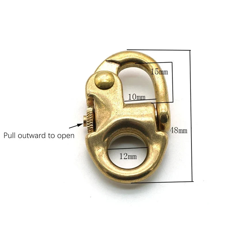 Solid Brass Buckle Clasp Screw Pin Keychain Hook Connector Brass Buckle Clasp Qme 1pc