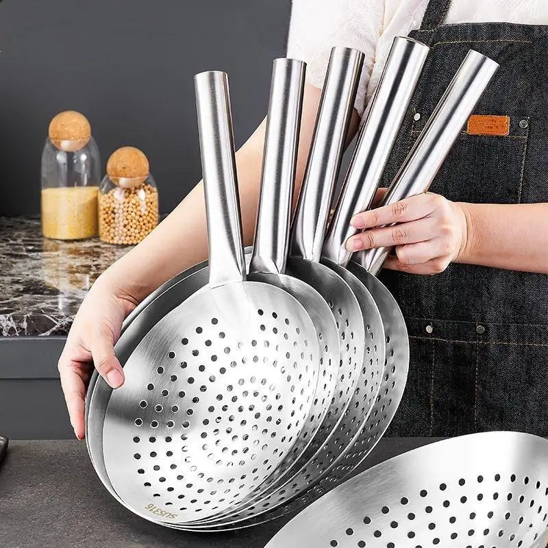 Stainless Steel Colander with Handle – Multifunction Kitchen Strainer Kitchen Colander Strainer Qme