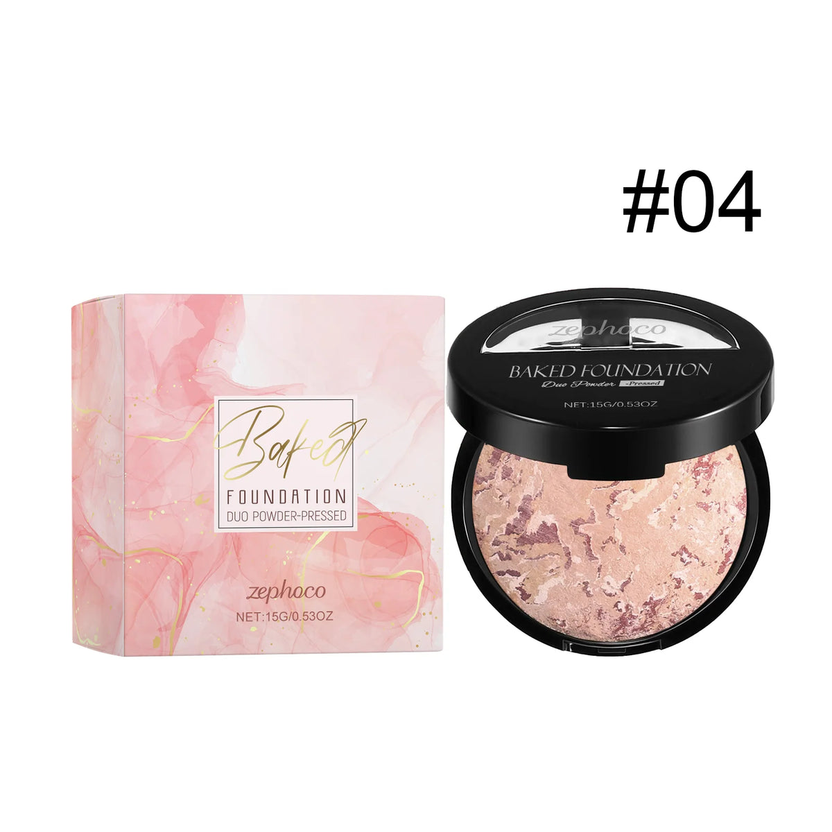 Zephoco Matte Powder Foundation – Oil Control Setting Powder Pressed Powder Foundation Qst D