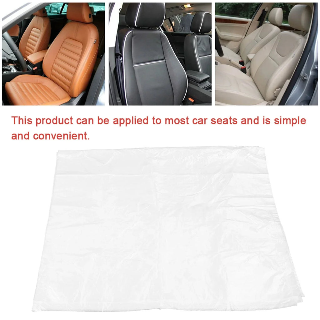 Disposable Car Seat Covers – 100-Pack Waterproof Valet Protectors Car Seat Protectors Qme