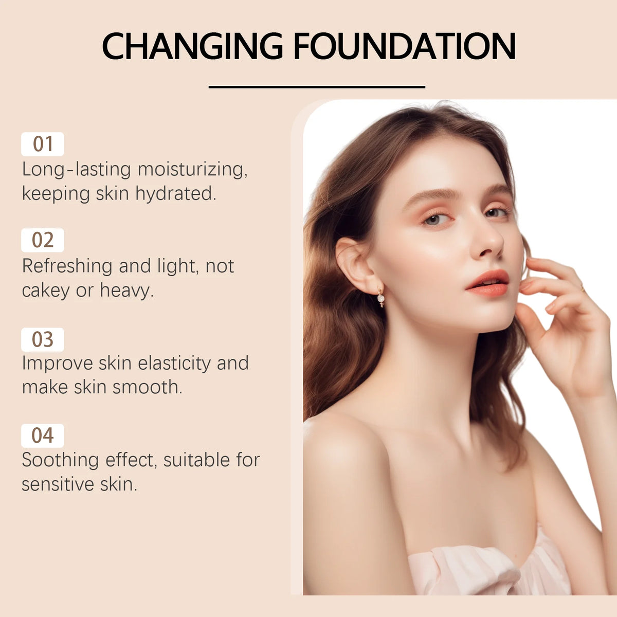 Hoygi Matte Liquid Foundation – Lightweight, Brightening, All Skin Liquid Foundation Qst