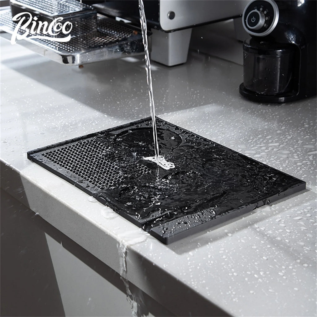 Bincoo Coffee Bar Mat Heavy Duty PVC with Drainage Area Coffee Bar Mat Qst
