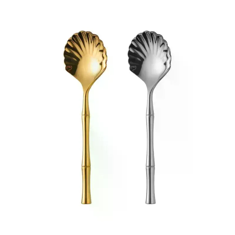 Seashell Stainless Steel Dessert & Coffee Stirring Spoon Dessert Stirring Spoon Qme