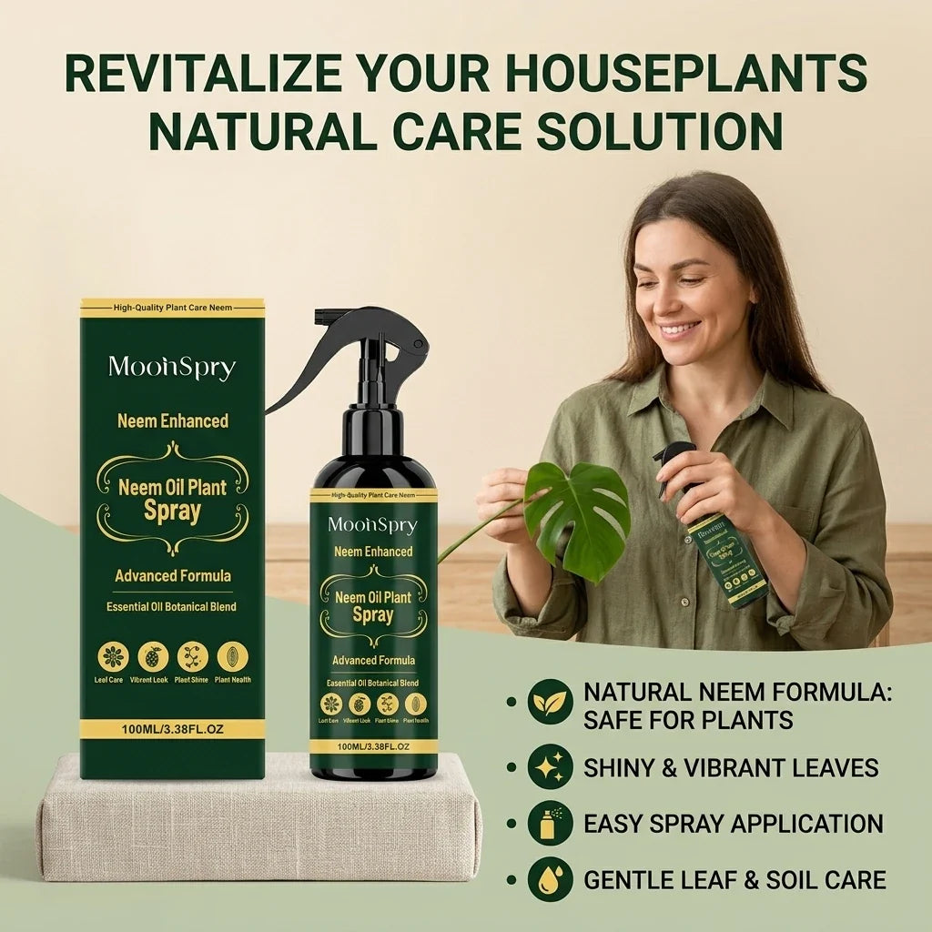 Neem Oil Plant Leaf Spray – Boost Gloss & Cleanse 100ml Plant Leaf Spray Qme