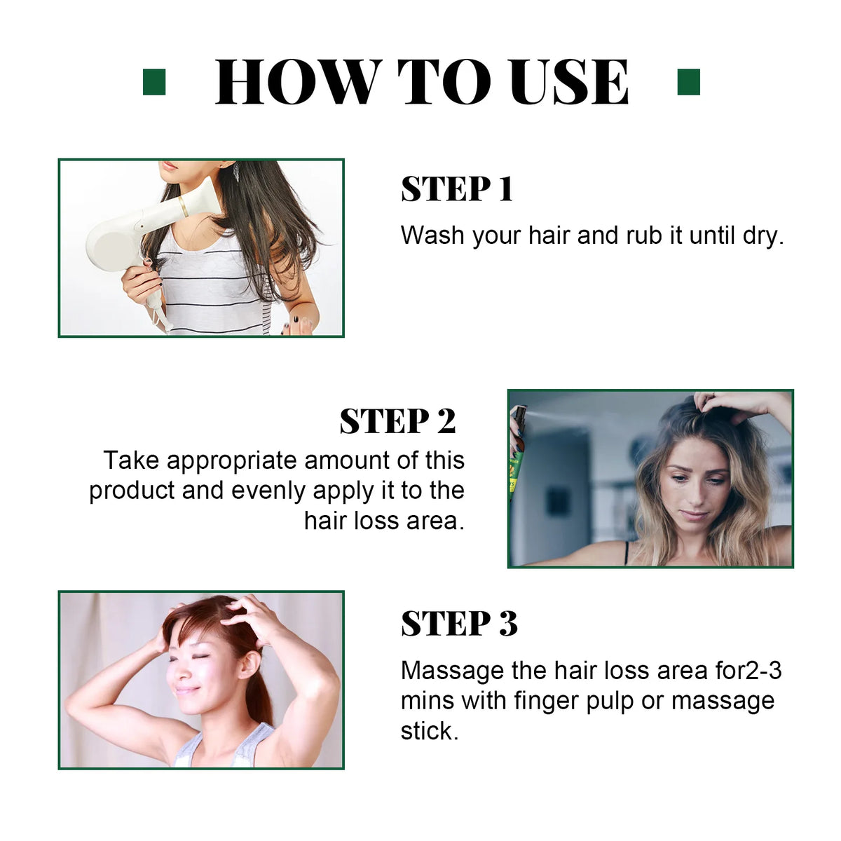 EELHOE 7-Day Ginger Hair Growth Spray Scalp Serum 50ml Hair Growth Serum Qst