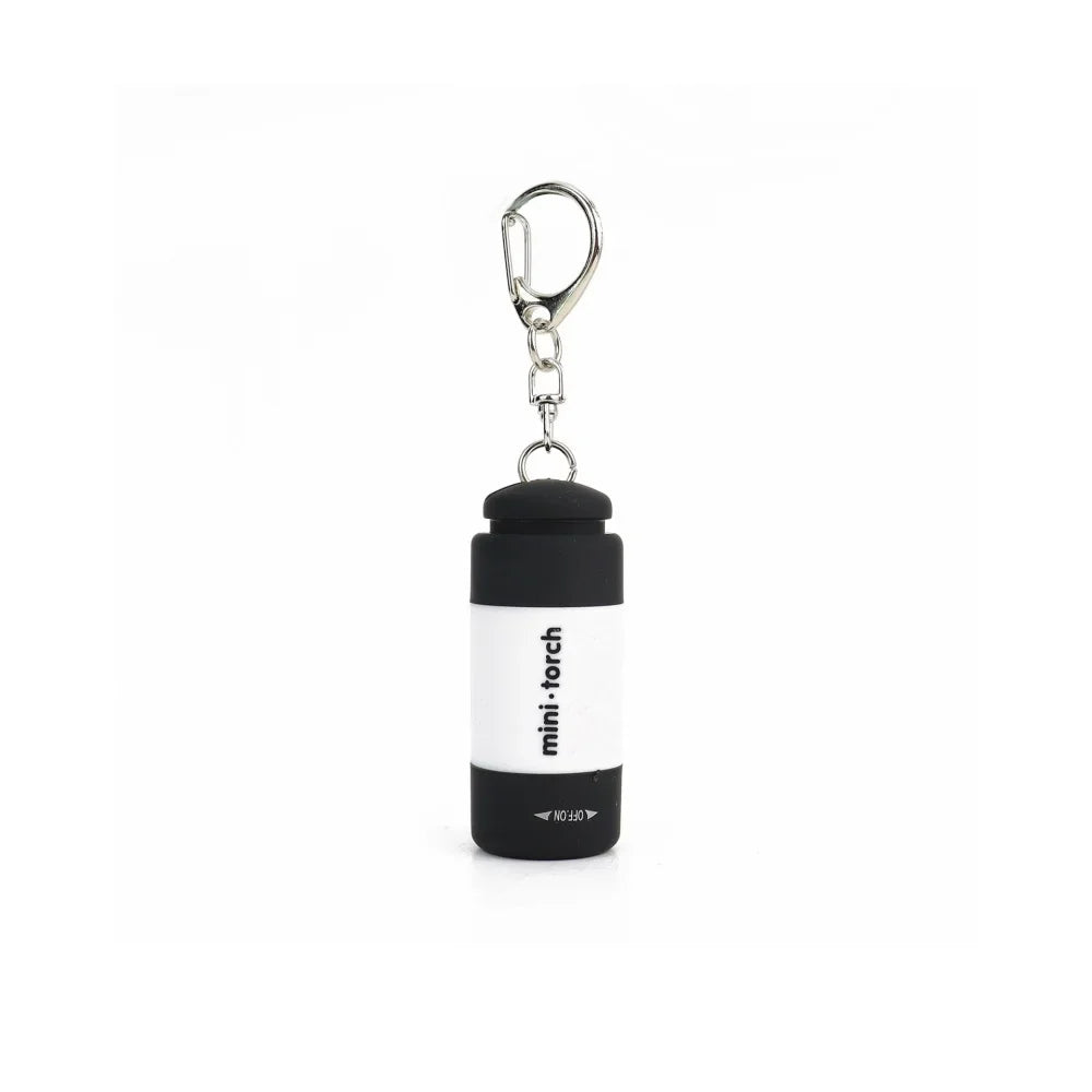 USB Rechargeable LED Keychain Flashlight – Compact & Waterproof LED Keychain Flashlight Qme WHITE