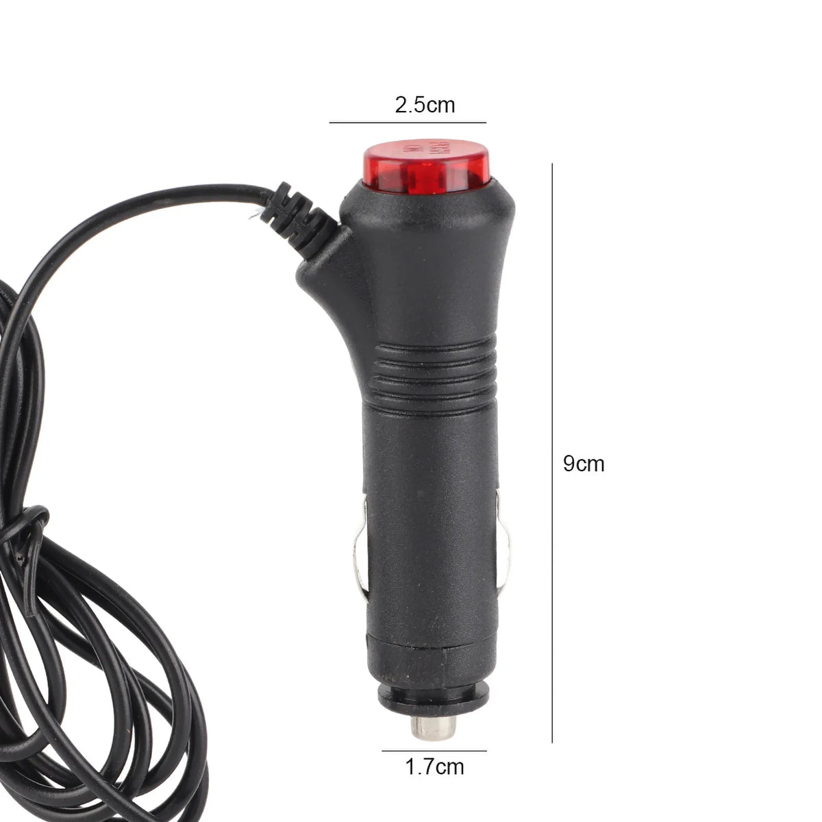 1.5m Car Cigarette Lighter Plug Adapter On/Off Switch 12V 24V Car Power Adapter Qme