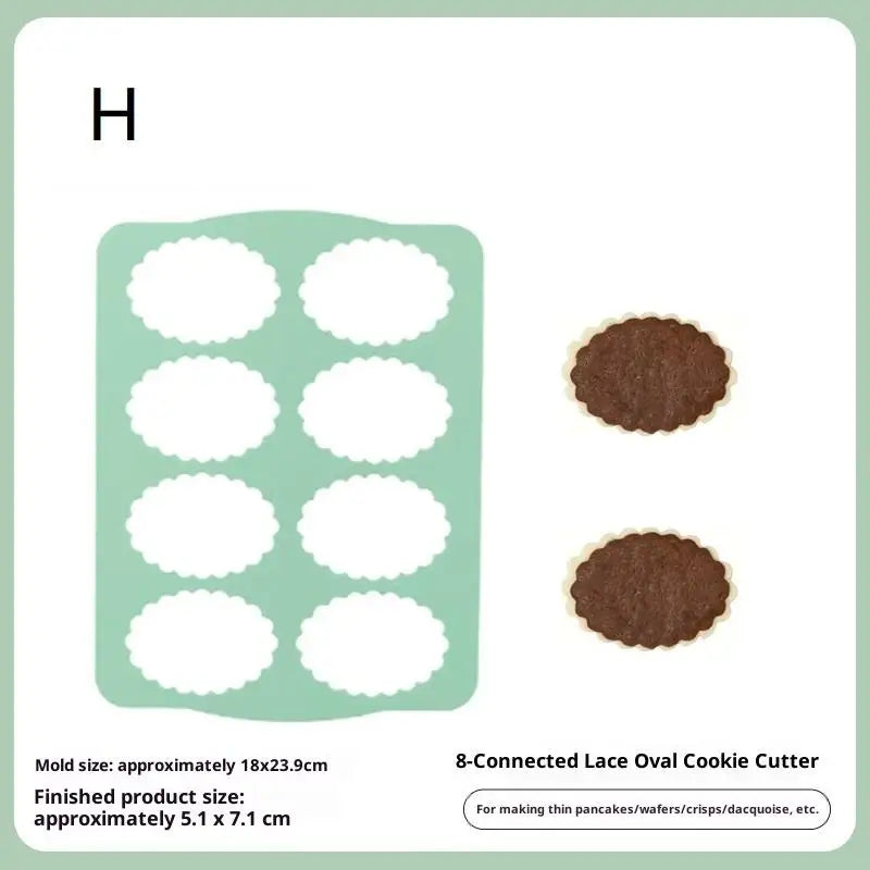 Silicone Dacquoise & Cookie Mold – Japanese Cake Decorating Silicone Baking Mold Qst H