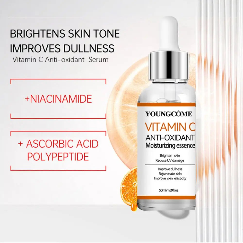 YOUNGCOME Vitamin C Facial Essence with Hyaluronic Acid 30/50ml Vitamin C Face Serum Qst