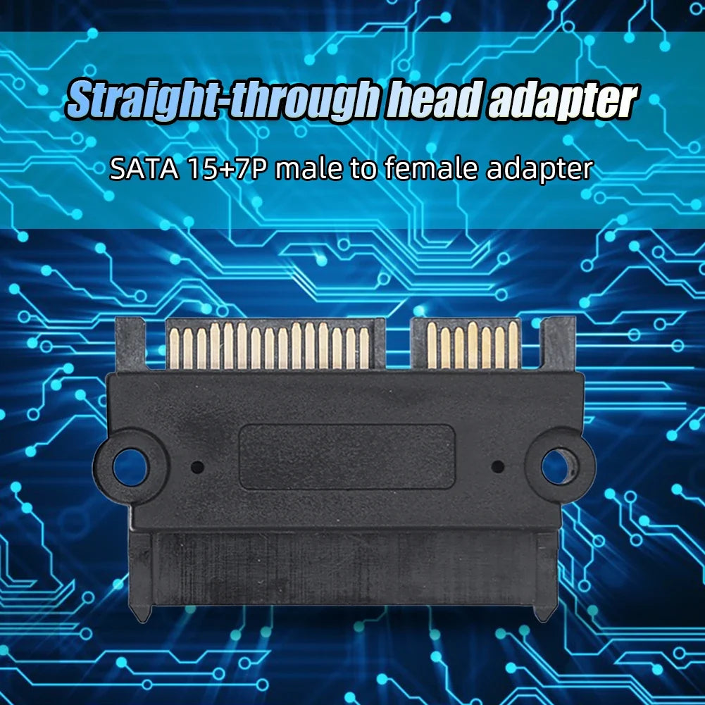SATA 22-Pin Male to Female Power & Data Adapter – 10 Pack SATA Adapter Converter Qme