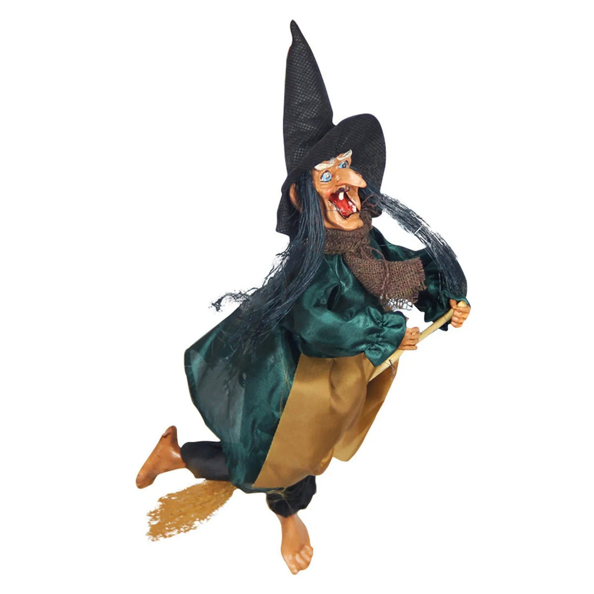Halloween Animated Talking Witch Hanging Decoration | LED Eyes Halloween Hanging Décor Qme
