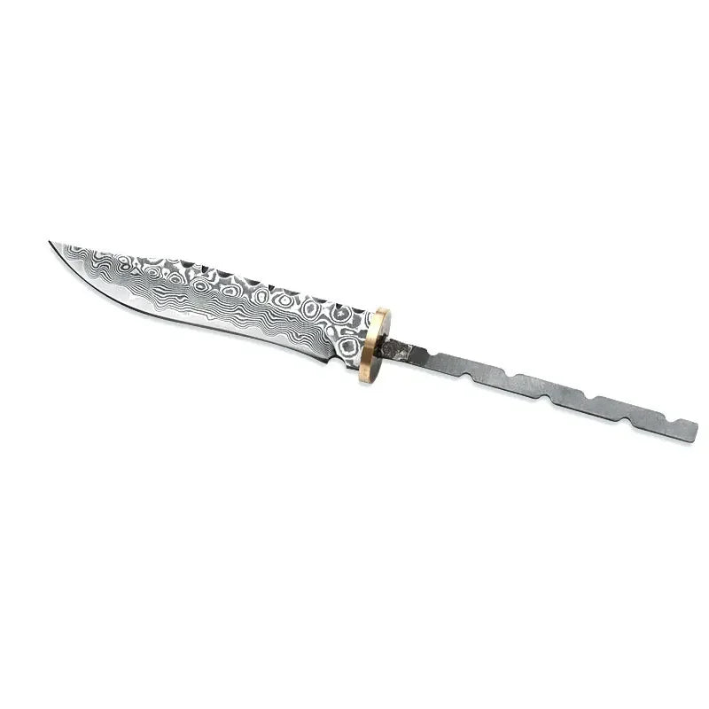Swayboo 58HRC Damascus Steel DIY Knife Billet – Fixed Blade DIY Knife Billet Qst