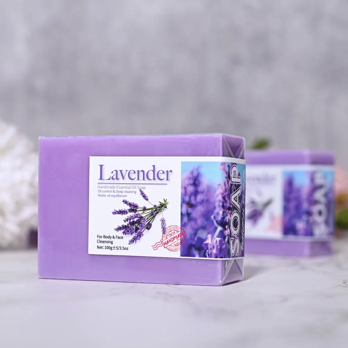 Natural Organic Lavender Essential Oil Handmade Soap Bar Handmade Bar Soap Qme