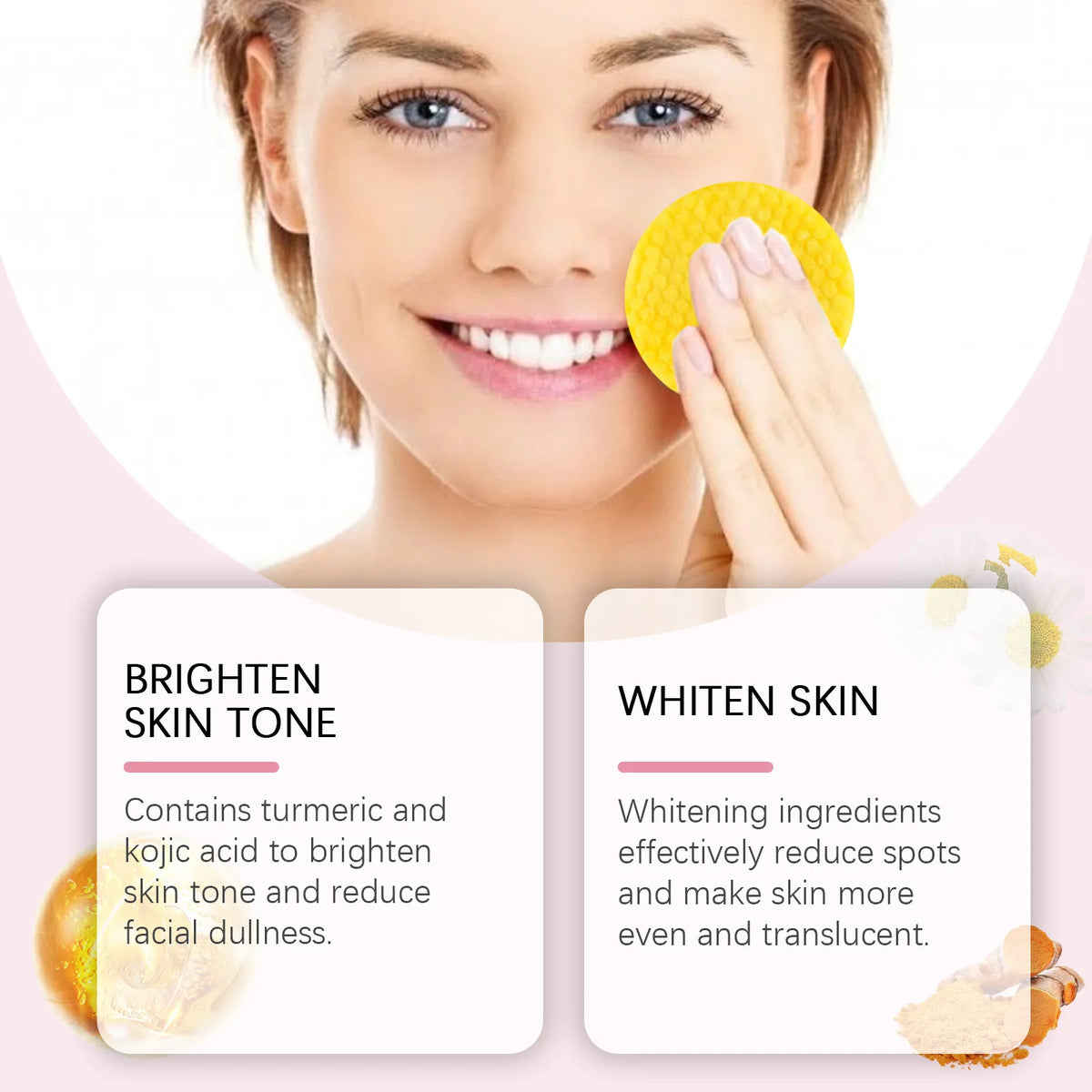 Turmeric Kojic Acid Exfoliating Cleansing Pads – Brightening Face Exfoliating Cleansing Pads Qst