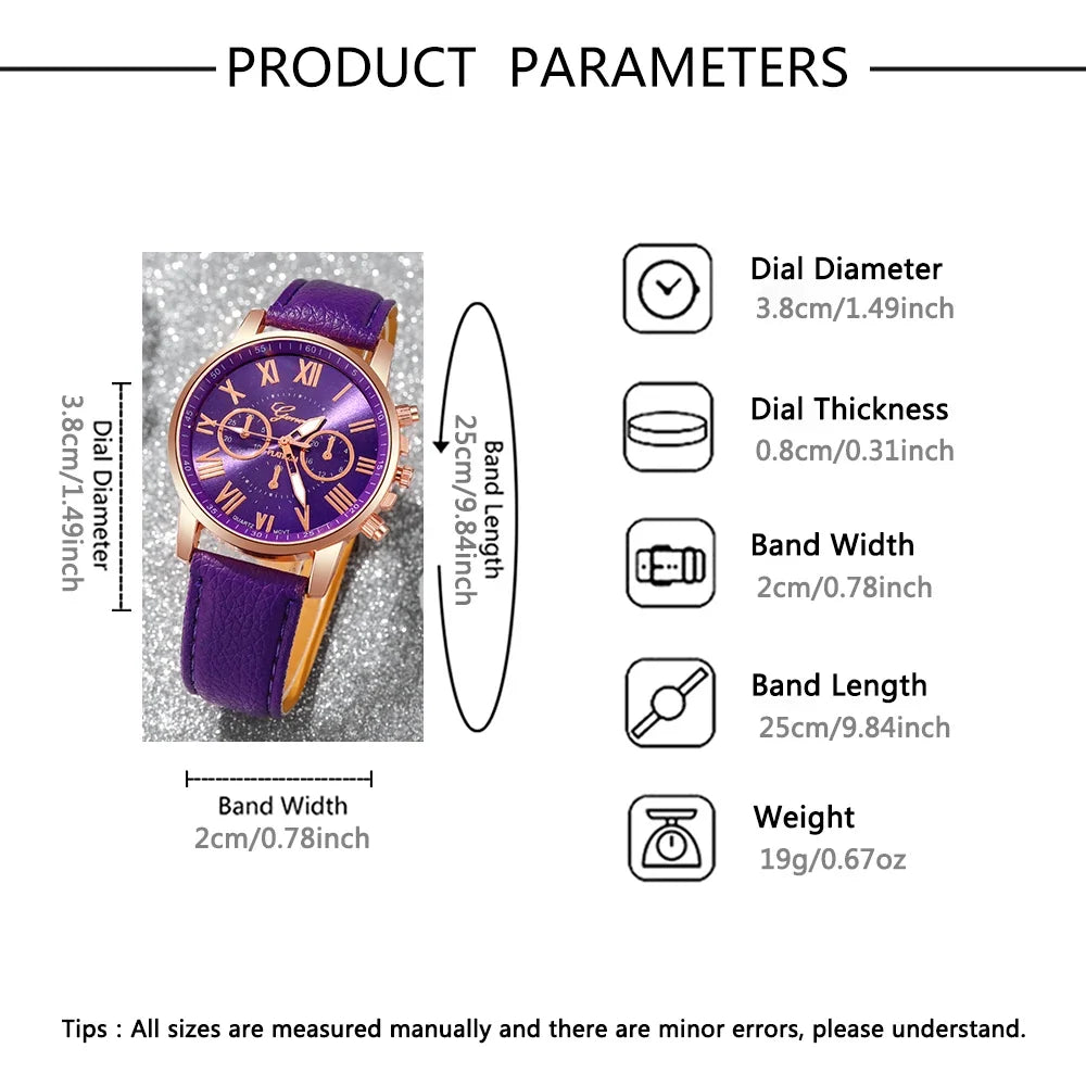 Women's Casual Quartz Bracelet Watch | Roman Numeral Dial Bracelet Watch Qme