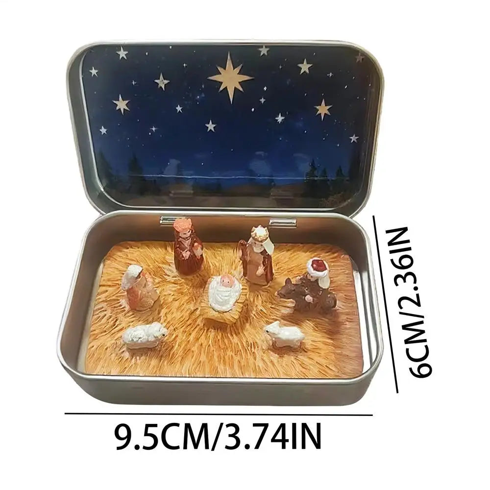 Holy Family Nativity Figurine – Resin Christmas Manger Scene Nativity Figurine Qme as shown
