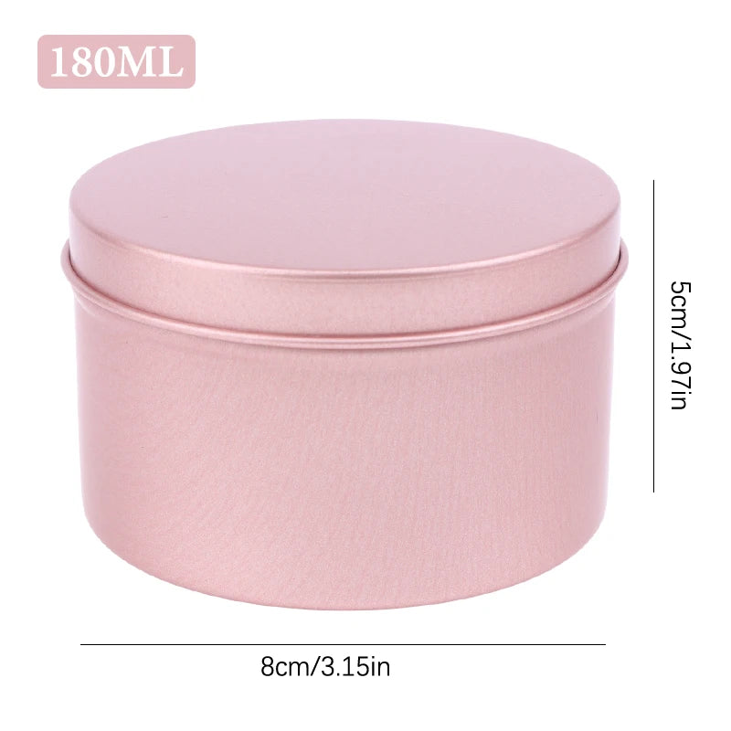 Refillable Tin Jars 5–180ml | Screw Lid Cream & Lip Balm Pots Cosmetic Tin Jars Qst 180ml