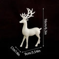 Rustic Christmas Reindeer Table Ornament | Indoor Xmas Decor Christmas Figurine Qme A3