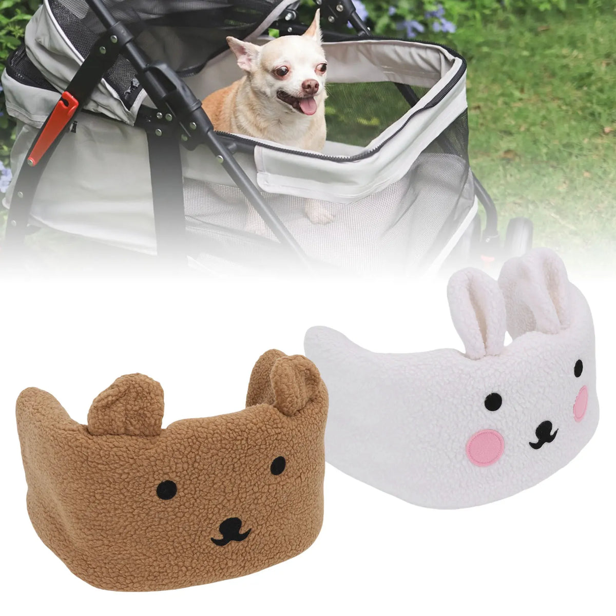 Removable Pet Stroller Front Guard – Warm Winter Cover Pet Stroller Accessory Qst