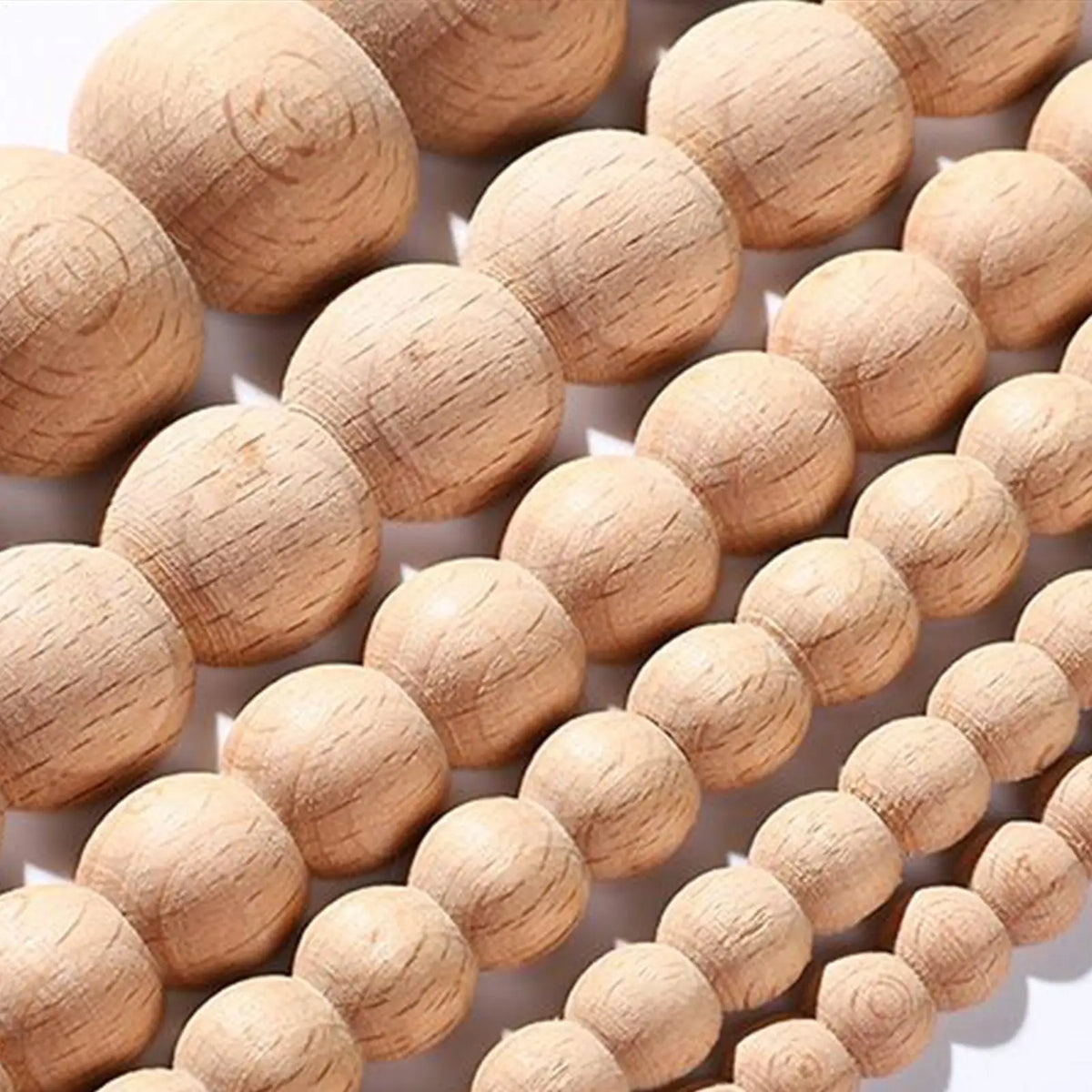 Unfinished Beech Half Bead Wood Trim Molding Strips – 10 Pcs Wood Trim Molding Qme