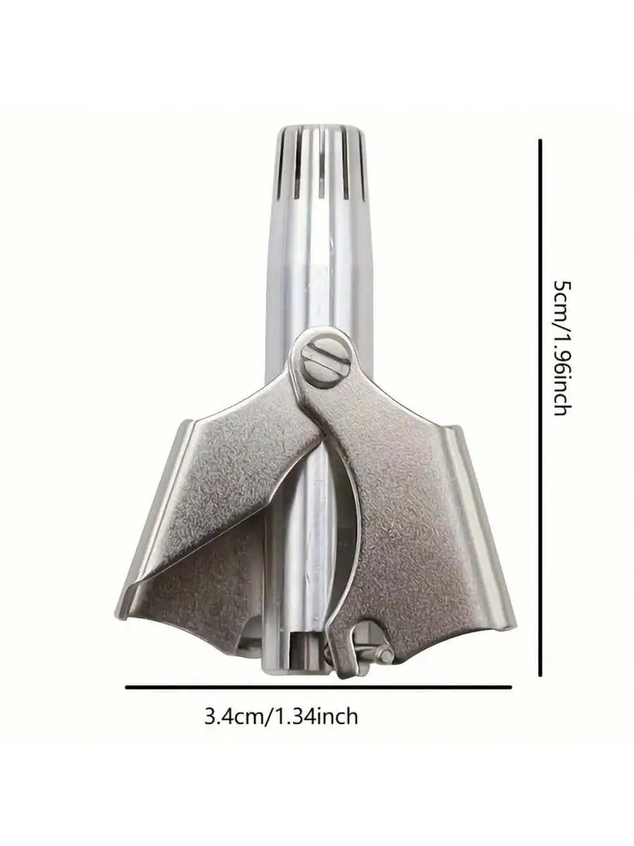 Men's Manual Stainless Steel Nose Hair Trimmer | Round Head Nose Hair Trimmer Qme