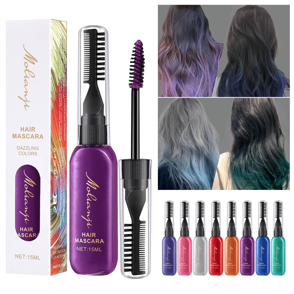 Temporary Hair Color Mascara Wand – Disposable Hair Dye Cream Temporary Hair Color Qst