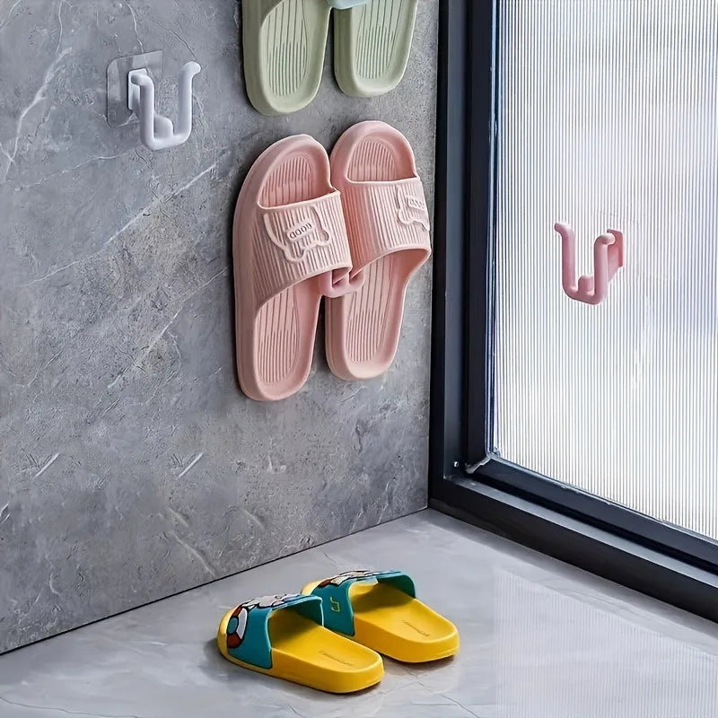 Self Adhesive Wall Mounted Shoe Hook Slipper Rack – Waterproof Wall Mounted Shoe Hook Qme