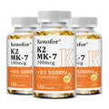 Vitamin D3 & K2 Supplement – Bone, Heart & Immune Support Vitamin Supplement Qst 120 count-3 bottle