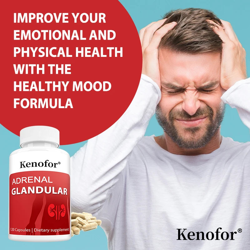 Adrenal Support Capsules – Cortisol Balance & Energy Boost Herbal Supplement Capsules Qst