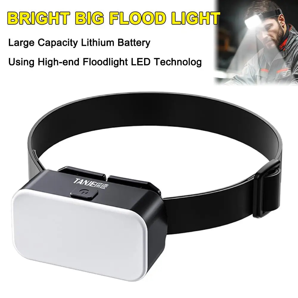 COB LED Rechargeable Headlamp – USB Floodlight for Fishing Rechargeable Headlamp Qme