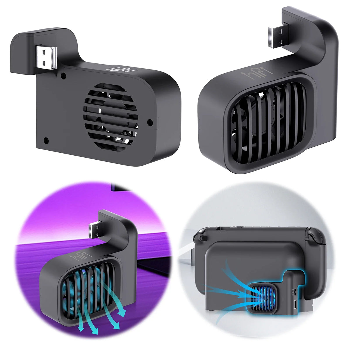 2-Speed Switch 2 Dock Cooling Fan & Heat Sink Accessory Console Dock Cooler Qme