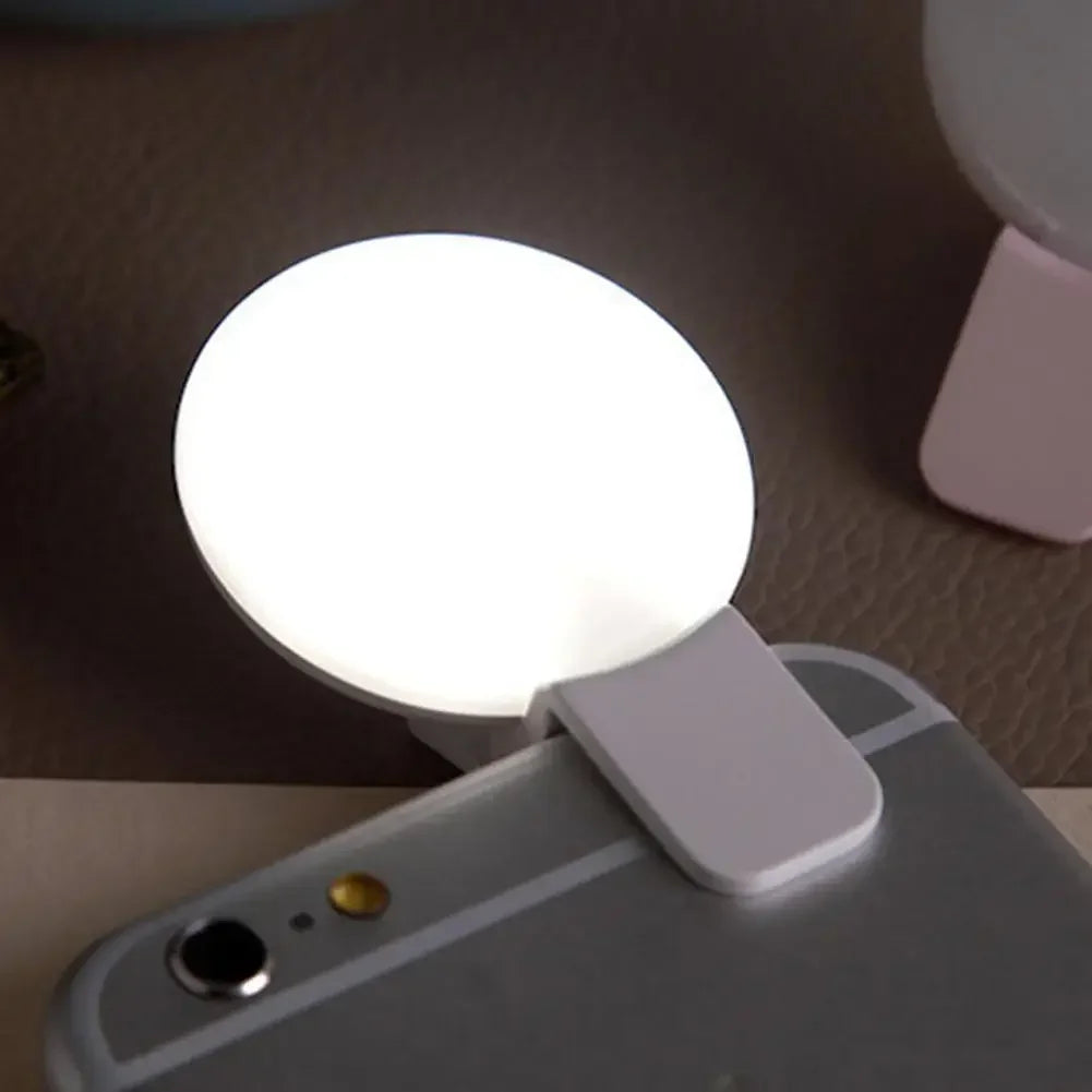 Mini LED Selfie Ring Light – Clip-On Phone Fill Light Clip-On Selfie Ring Light Qme