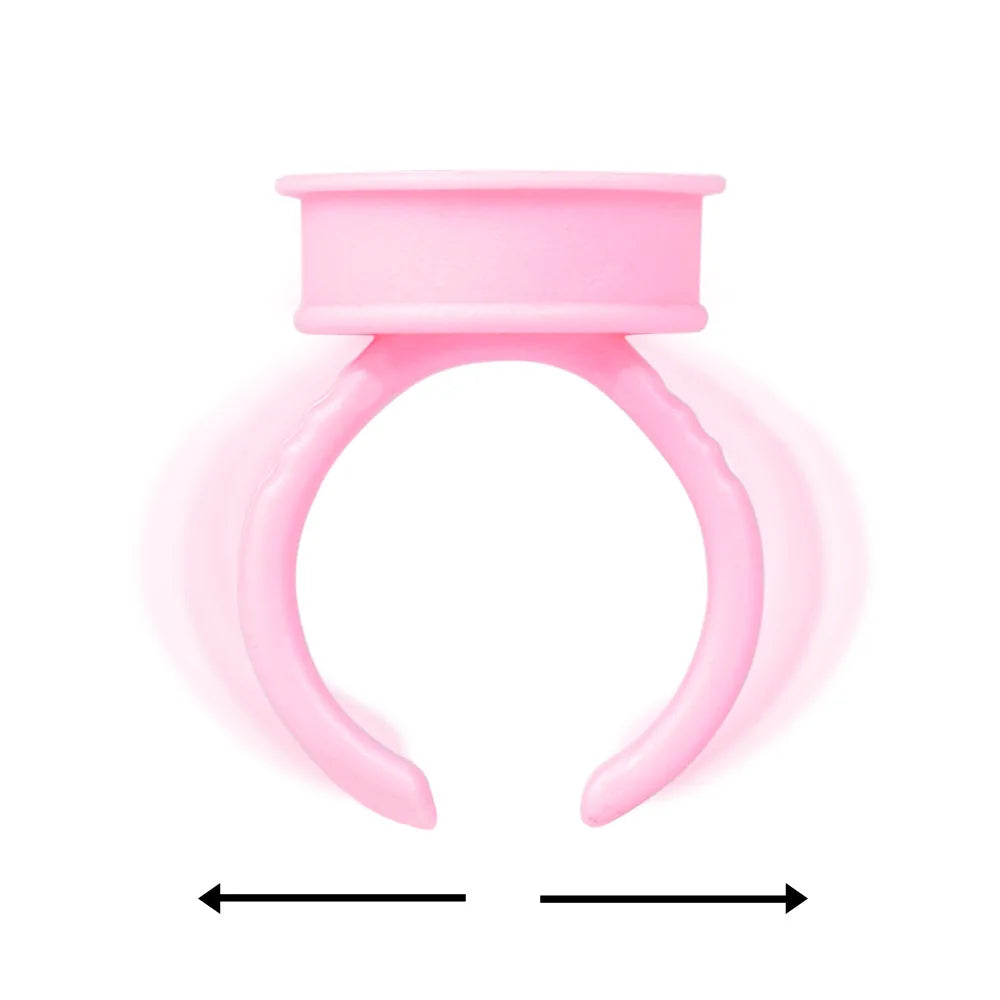 Disposable Lash Glue Ring Holders 100 Pcs | Eyelash Extension Lash Extension Tool Qme