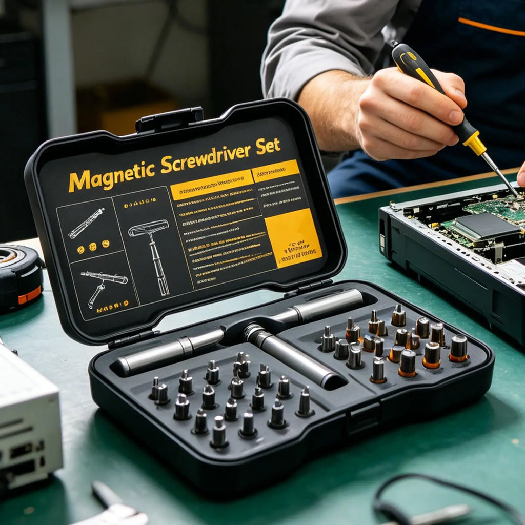 24-in-1 Magnetic Ratchet Screwdriver & Hex Wrench Tool Set Ratchet Screwdriver Set Qme