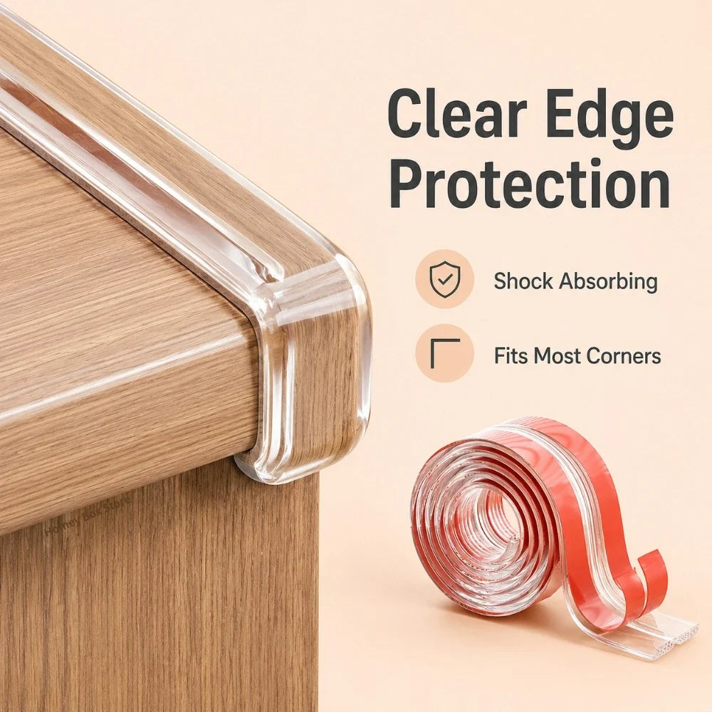 Transparent Self-Adhesive Furniture Edge Guard Strip 1–5M Furniture Edge Guard Qme
