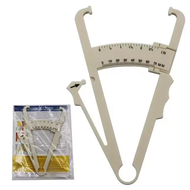 Body Fat Caliper – Skinfold Thickness Measuring Tool Body Fat Caliper Qst Beige Double scale