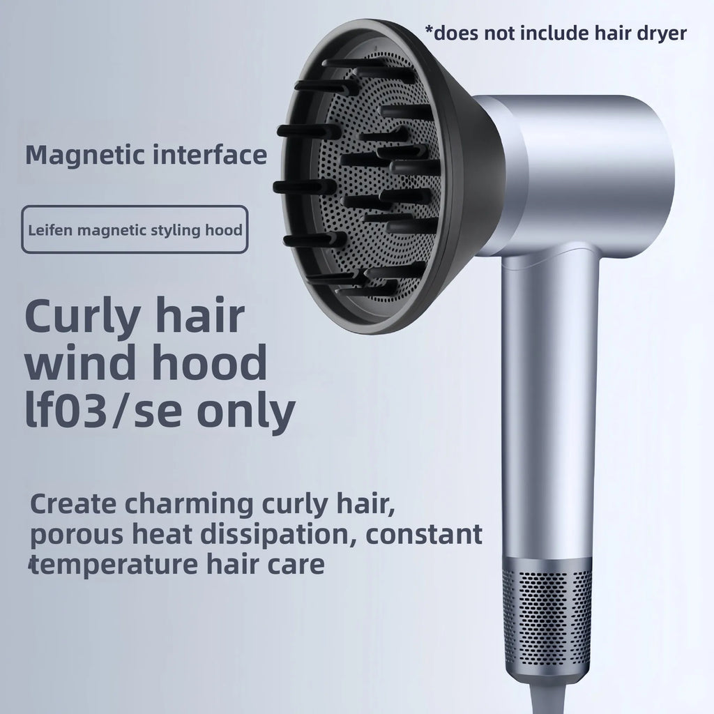 Hair Dryer Magnetic Attachments – Nozzle, Diffuser & Air Tube Hair Dryer Accessories Qst Blue