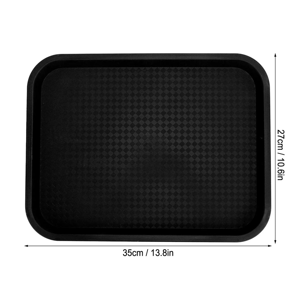 Rectangular Non-Slip PP Plastic Serving Tray | Restaurant & Home Plastic Serving Tray Qme