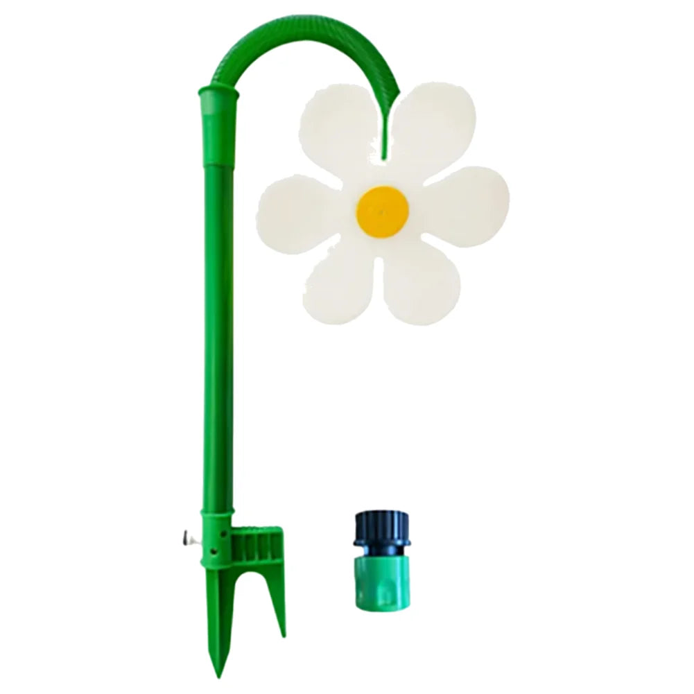 Dancing Daisy 360° Spin Flower Sprinkler for Lawn & Garden Garden Sprinkler Qme 1PCS White