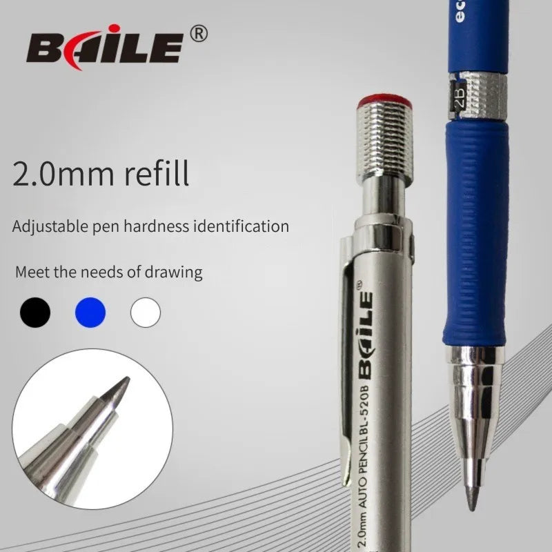 2.0mm Mechanical Pencil 2B Lead Refill – Art & Sketching Set Mechanical Pencil Set Qme