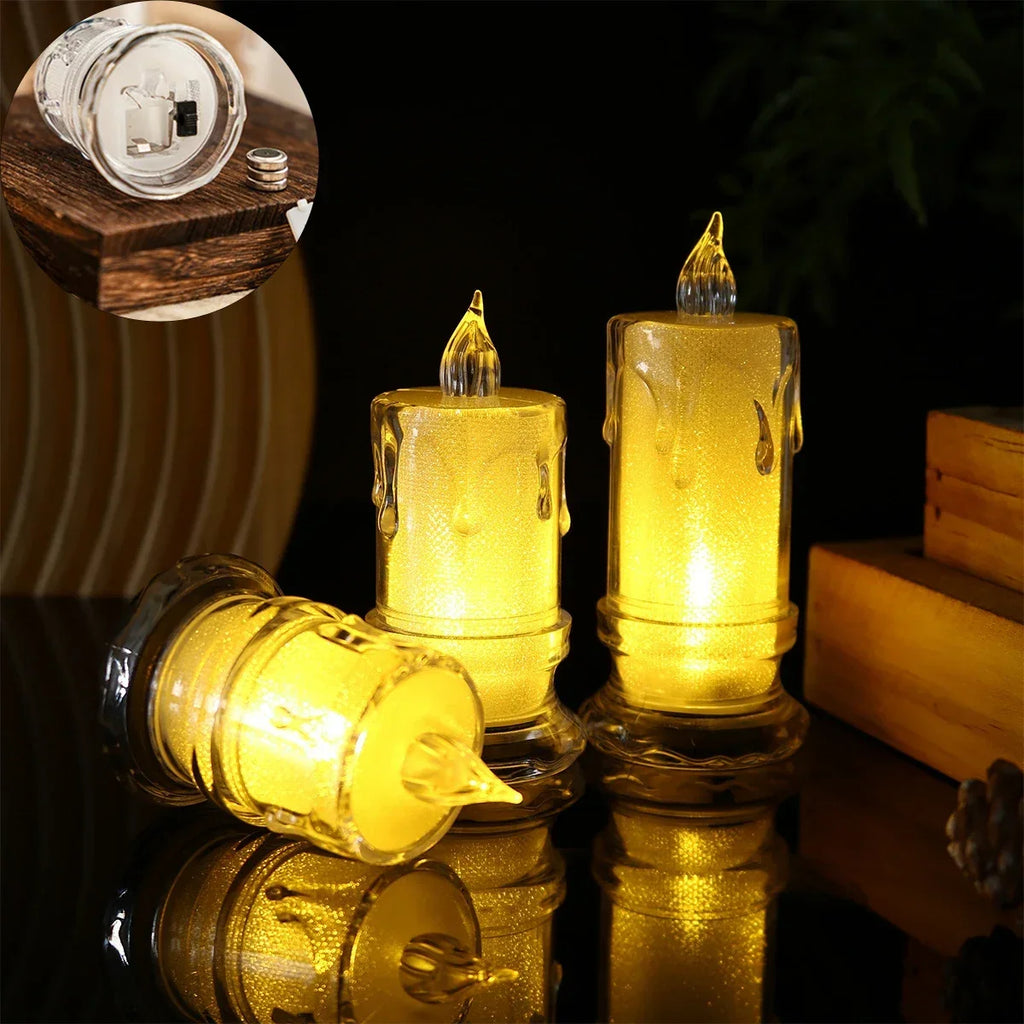 LED Crystal Candle Light – Flameless Smokeless Mini Candle LED Flameless Candle Qme
