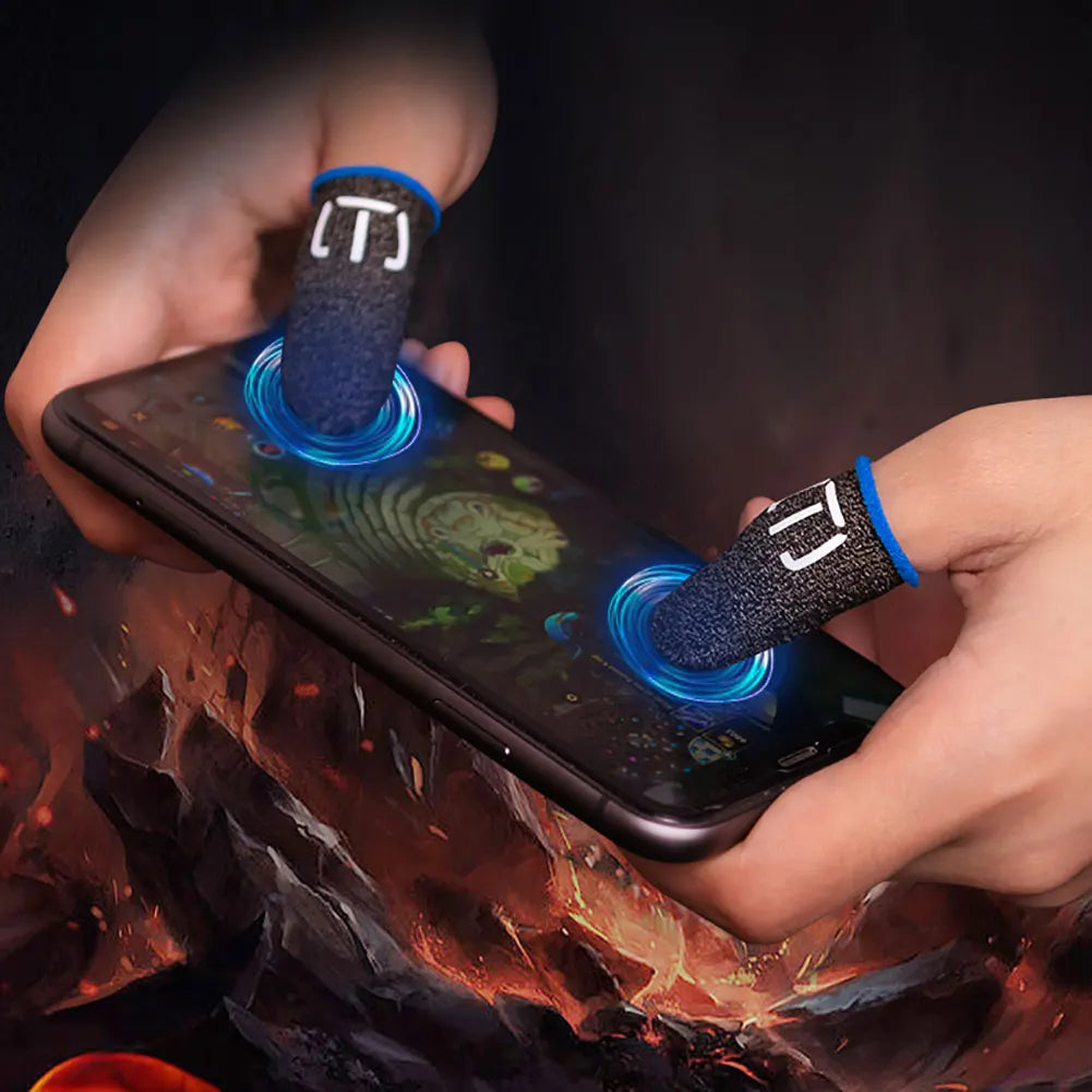 Touch Screen Gaming Finger Cots – Breathable, Non-Slip, 1 Pair Gaming Finger Cots Qme