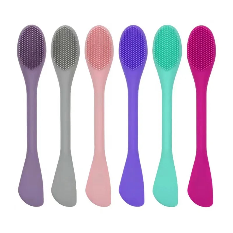 Double-Sided Silicone Face Scrubber & Mask Brush | Cleansing Face Cleansing Brush Qme