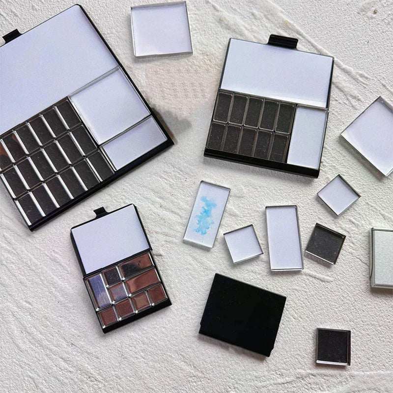 Travel Magnetic Aluminum Watercolor Palette | Grid Paint Box Watercolor Palette Qme
