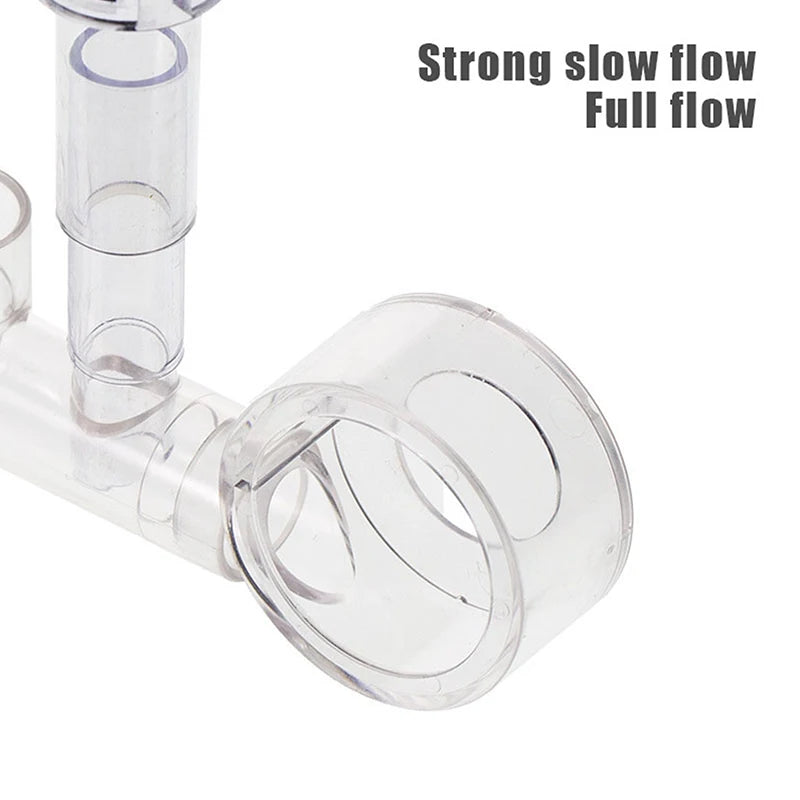 Aquarium Lily Pipe Outflow Skimmer – 12/16mm Transparent PC Aquarium Filter Skimmer Qst